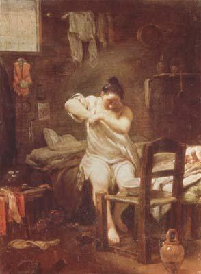 CRESPI, Giuseppe Maria The Flea (mk08) oil painting image